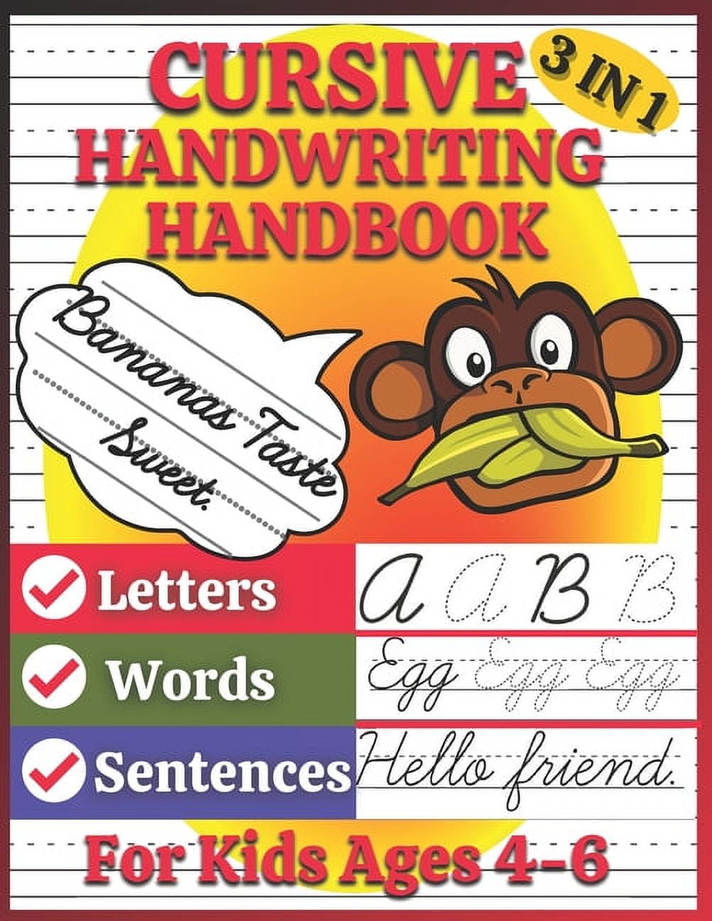 Cursive Handwriting Handbook for Kids Ages 4-6: 130 Pages of Cursive  Handwriting Guide for Children to Learn and Improve Cursive Writing Easily  at Home. (Paperback) 
