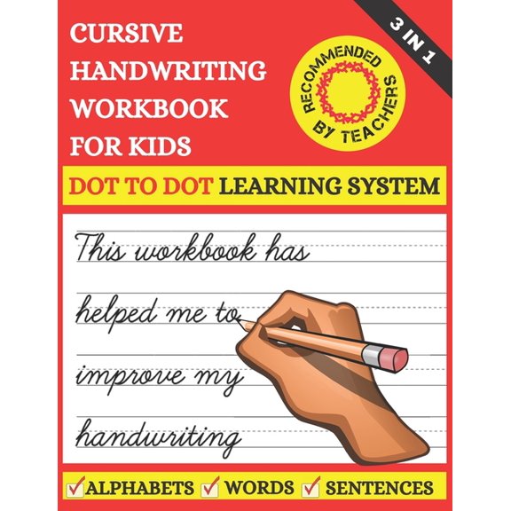 Cursive Handwriting Workbook For Kids: 3 in 1 Cursive Tracing Master Book for Beginners. Learn Writing in Cursive for 2n, (Paperback)