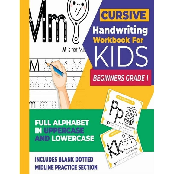 Cursive Handwriting Workbook For Kids Beginners Grade 1: Cursive Letter Tracing Book For Writing Practice (Cursive for B, (Paperback)
