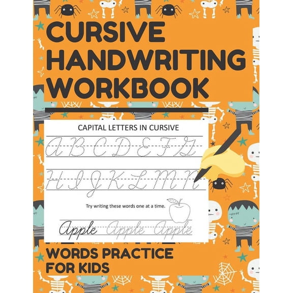 Cursive Handwriting Workbook Words Practice for Kids: Cursive Letter and Words Exercise Book for Tracing, Writing Practi, (Paperback)