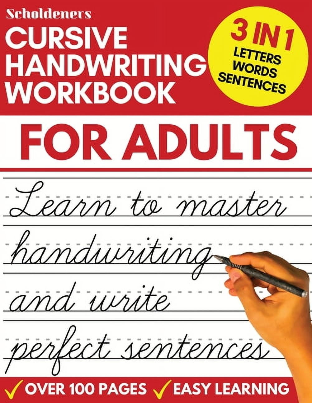 Scholdeners Cursive Handwriting Workbook for Adults