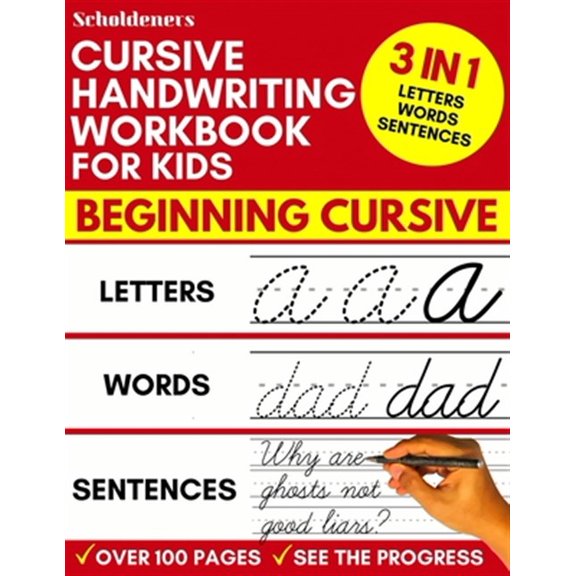 Pre-Owned Cursive Handwriting Workbook for Kids: 3-in-1 Writing Practice Book to Master Letters, Words & Sentences (Paperback) 1790852579 9781790852574