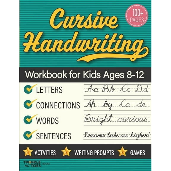 Cursive Handwriting Workbook for Kids Ages 8-12: Step-by-Step Practice Book With Exercises for Elementary Students, (Paperback)