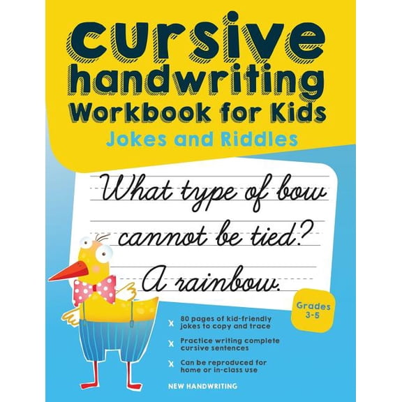 Cursive Handwriting Workbook for Kids: Jokes and Riddles (Paperback)