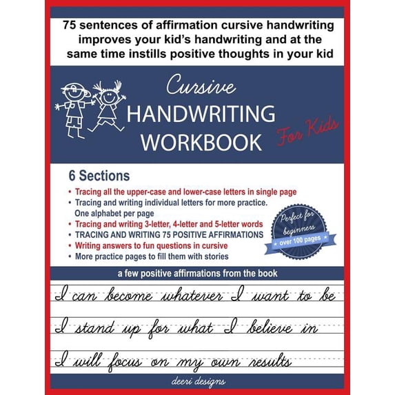 Cursive Handwriting Workbook for Kids: Trace and Write Letters, Words ...