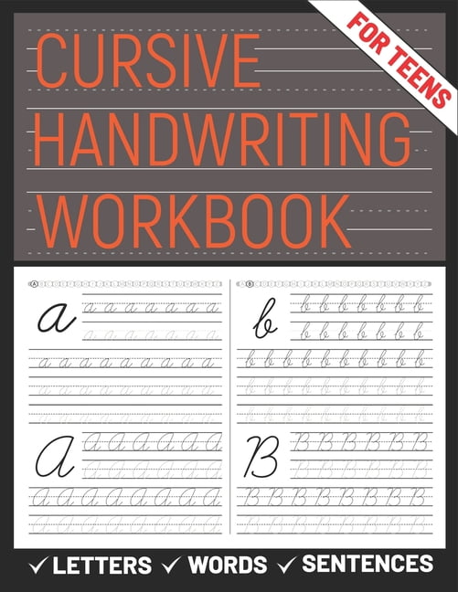 SULTANA PUBLISHING Cursive Handwriting Workbook for Teens: A cursive handwriting practice workbook for young adults, learning how to write , (Paperback)