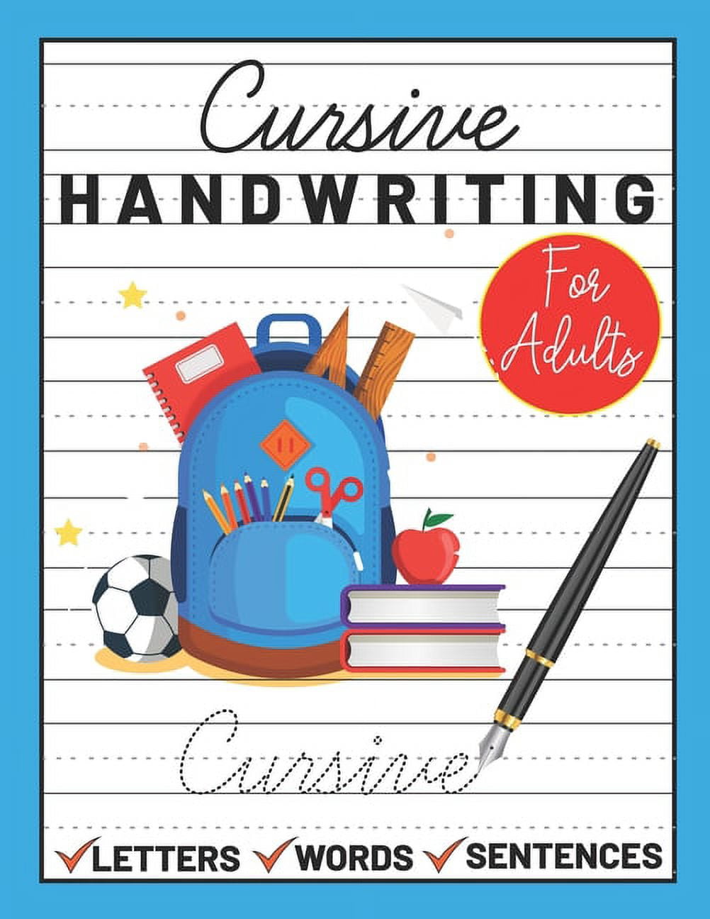 Cursive Handwriting Practice - for Teens and Adults: Improve your  handwriting or learn a new style (Abstract #6) (Paperback)