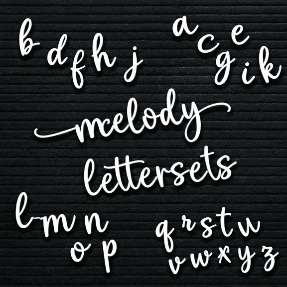 Cursive Letter Set For Felt Letterboards 150+ Lowercase Script Letters Pre-cutd Not Included