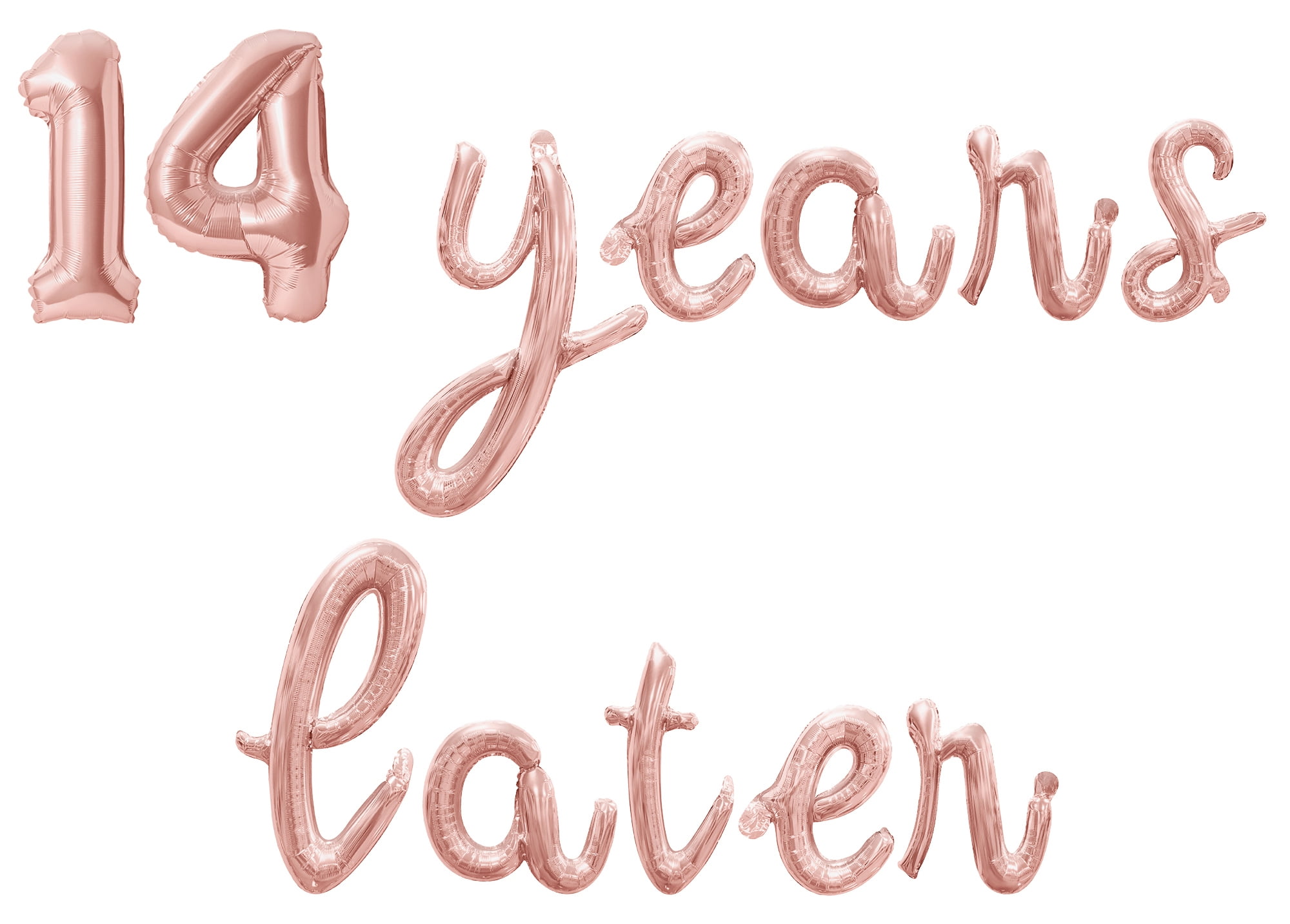 Cursive Script Letter Balloons - 14 YEARS LATER 16
