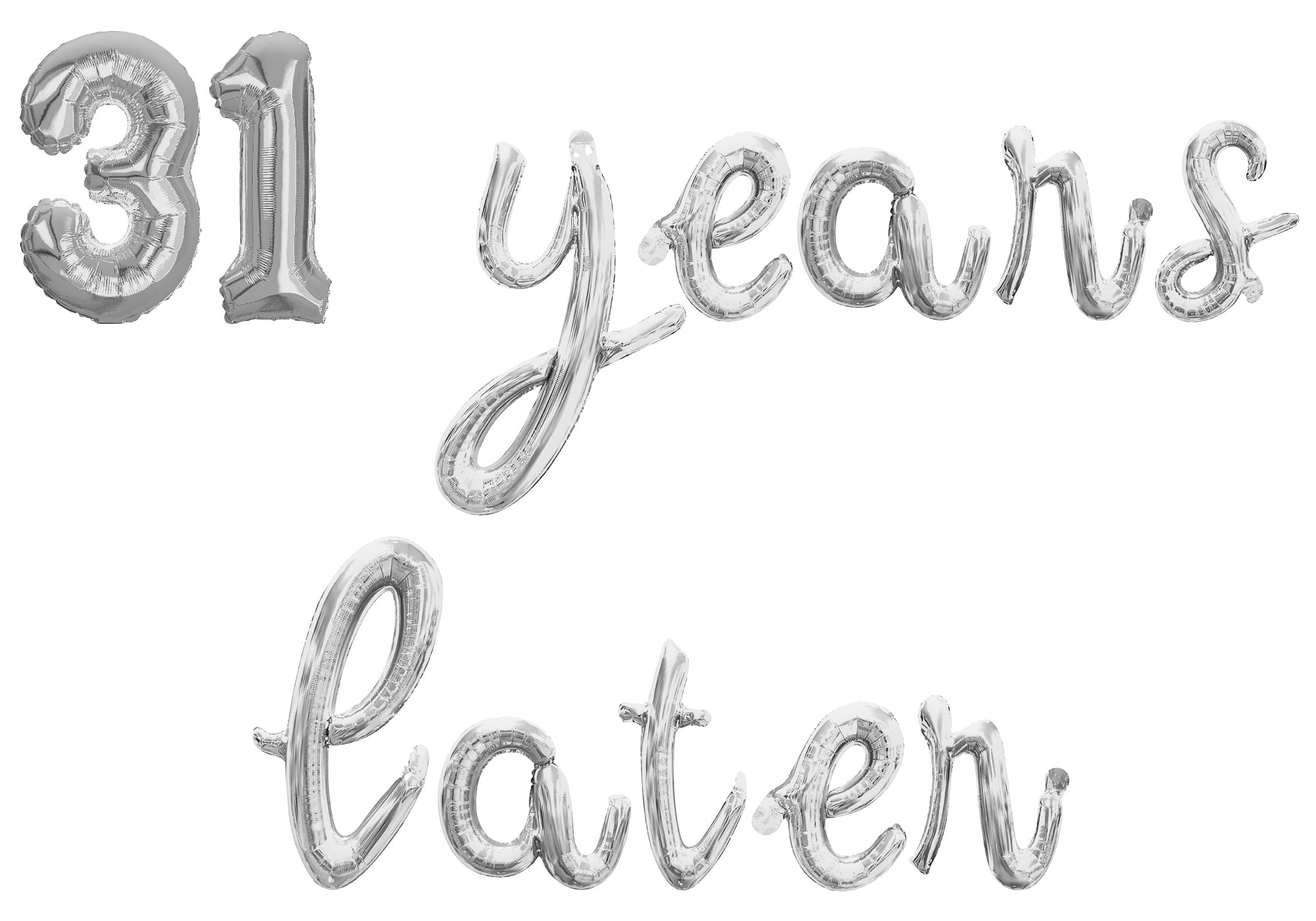 Cursive Script Letter Balloons - 31 YEARS LATER 16