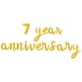 thumbnail image 1 of Cursive Script Letter Balloons - 7 YEAR ANNIVERSARY 16" Inch Alphabet Letters Foil Mylar Balloon 7th Anniversary Party Banner (Gold), 1 of 5