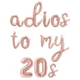 thumbnail image 1 of Cursive Script Letter Balloons - ADIOS TO MY 20S 16" Inch Alphabet Letters Foil Mylar Balloon 30th Birthday Party Banner (Rose Gold), 1 of 5