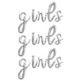 thumbnail image 1 of Cursive Script Letter Balloons - BABES BABES BABES 16" Inch Alphabet Letters Foil Mylar Balloon Galentines Day Party Banner (Silver), 1 of 5