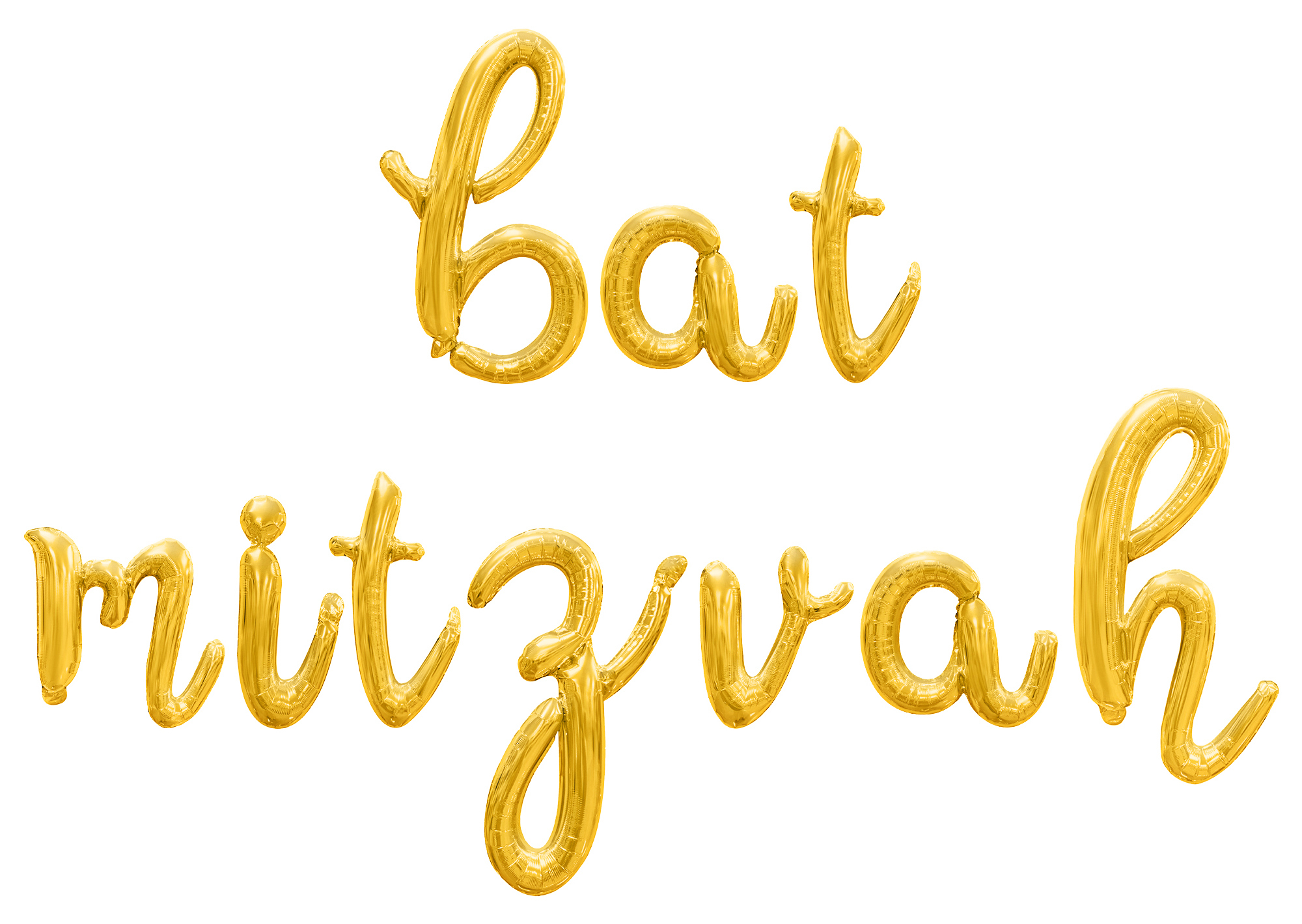 Cursive Script Letter Balloons - BAT MITZVAH 16