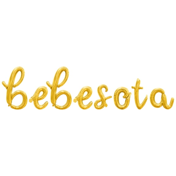 Cursive Script Letter Balloons - BEBESOTA 16" Inch Alphabet Letters Foil Mylar Balloon Birthday Party Banner (Gold)