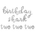 thumbnail image 1 of Cursive Script Letter Balloons - BIRTHDAY SHARK TWO TWO TWO 16" Inch Alphabet Letters Foil Mylar Balloon 2nd Birthday Party Banner (Silver), 1 of 5