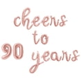 thumbnail image 1 of Cursive Script Letter Balloons - CHEERS TO 90 YEARS 16" Inch Alphabet Letters Foil Mylar Balloon 90th Birthday or Anniversary Party Banner (Rose Gold), 1 of 5