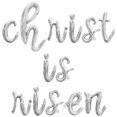 thumbnail image 1 of Cursive Script Letter Balloons - CHRIST IS RISEN 16" Inch Alphabet Letters Foil Mylar Balloon Easter Party Banner (Silver), 1 of 5