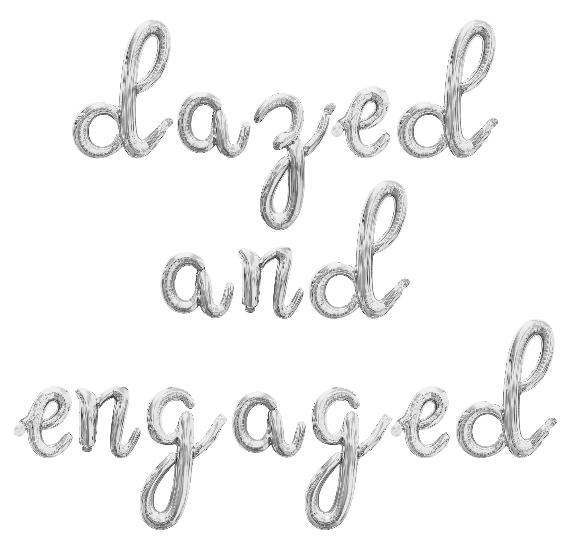 Cursive Script Letter Balloons - DAZED AND ENGAGED 16