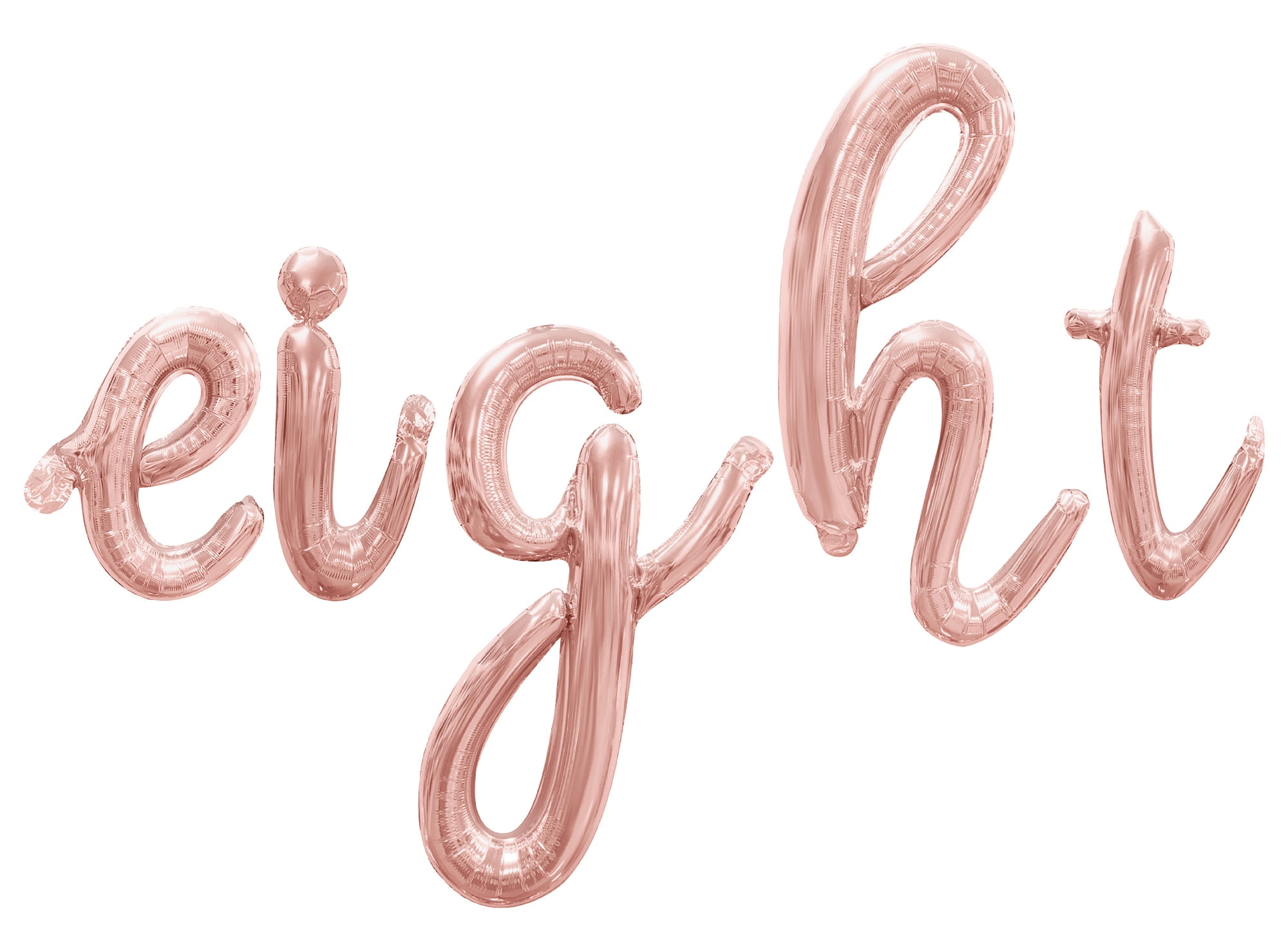 Cursive Script Letter Balloons - EIGHT 16