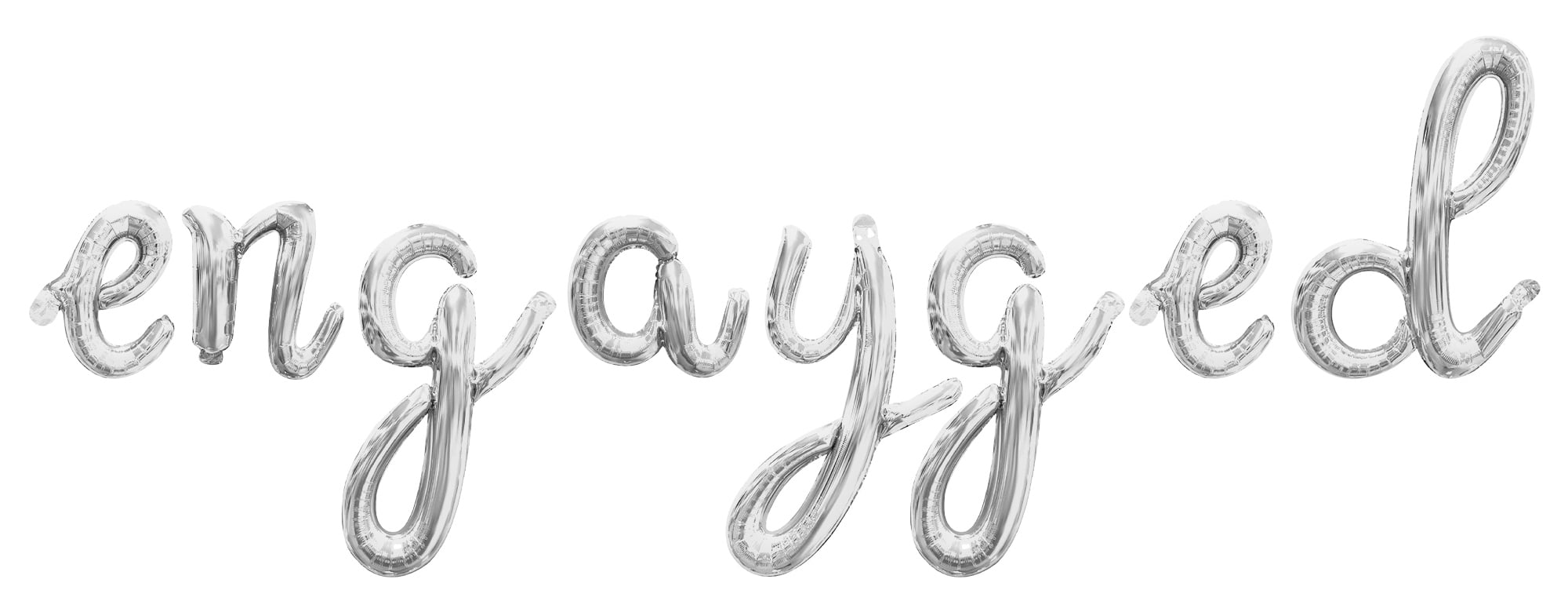 Cursive Script Letter Balloons - ENGAYGED 16