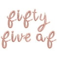 thumbnail image 1 of Cursive Script Letter Balloons - FIFTY FIVE AF 16" Inch Alphabet Letters Foil Mylar Balloon 55th Birthday Party Banner (Rose Gold), 1 of 5