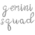 thumbnail image 1 of Cursive Script Letter Balloons - GEMINI SQUAD 16" Inch Alphabet Letters Foil Mylar Balloon Gemini Birthday Party Banner (Silver), 1 of 5