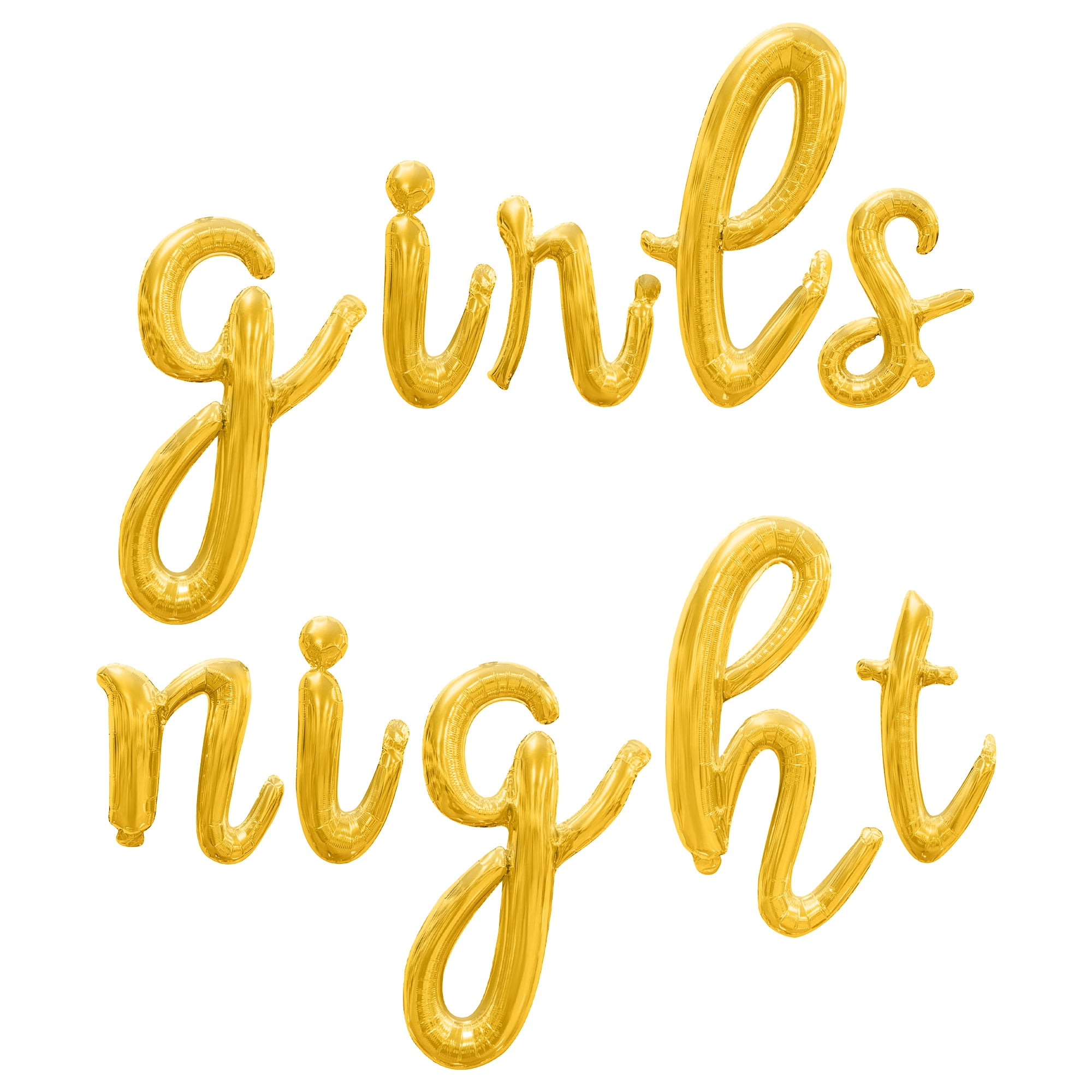 Night In Cursive Cursive Script Letter Balloons - GIRLS NIGHT 16