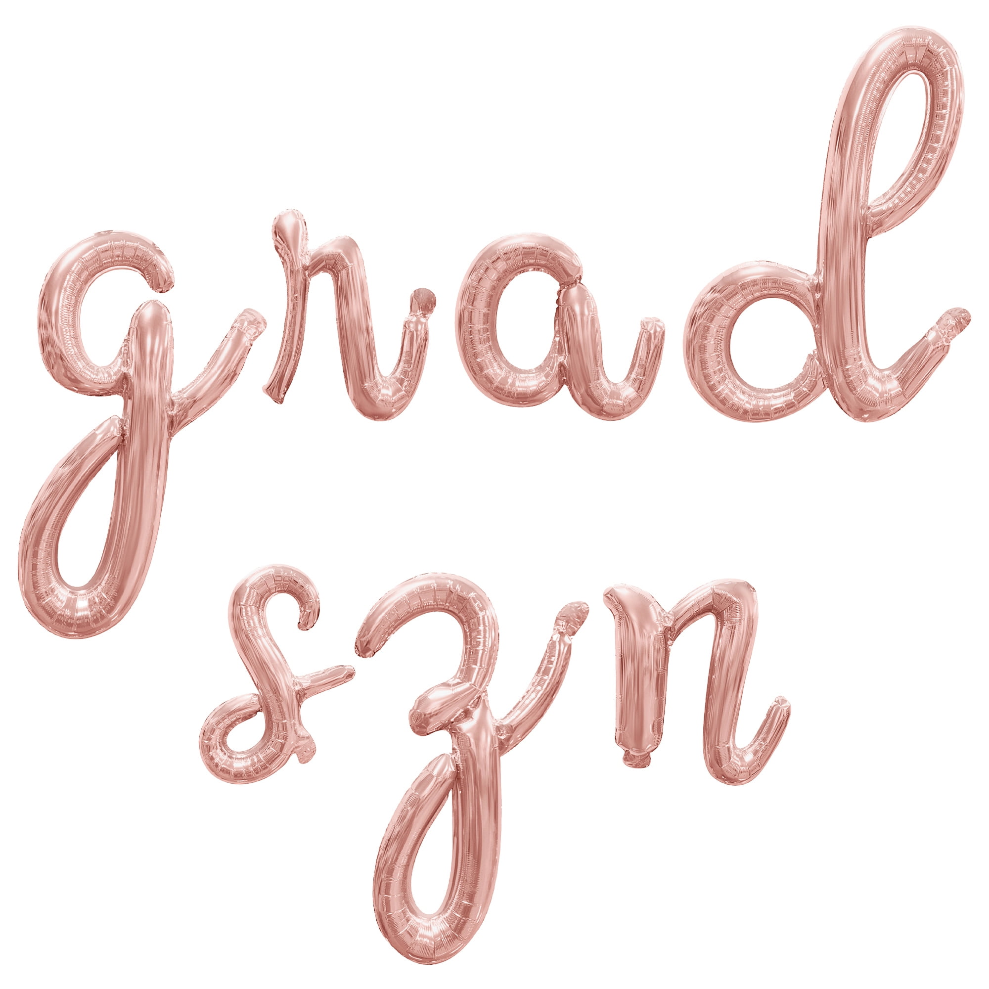 Cursive Script Letter Balloons - GRAD SZN 16