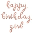 thumbnail image 1 of Cursive Script Letter Balloons - HAPPY BIRTHDAY GIRL 16" Inch Alphabet Letters Foil Mylar Balloon Birthday Party Banner (Rose Gold), 1 of 5