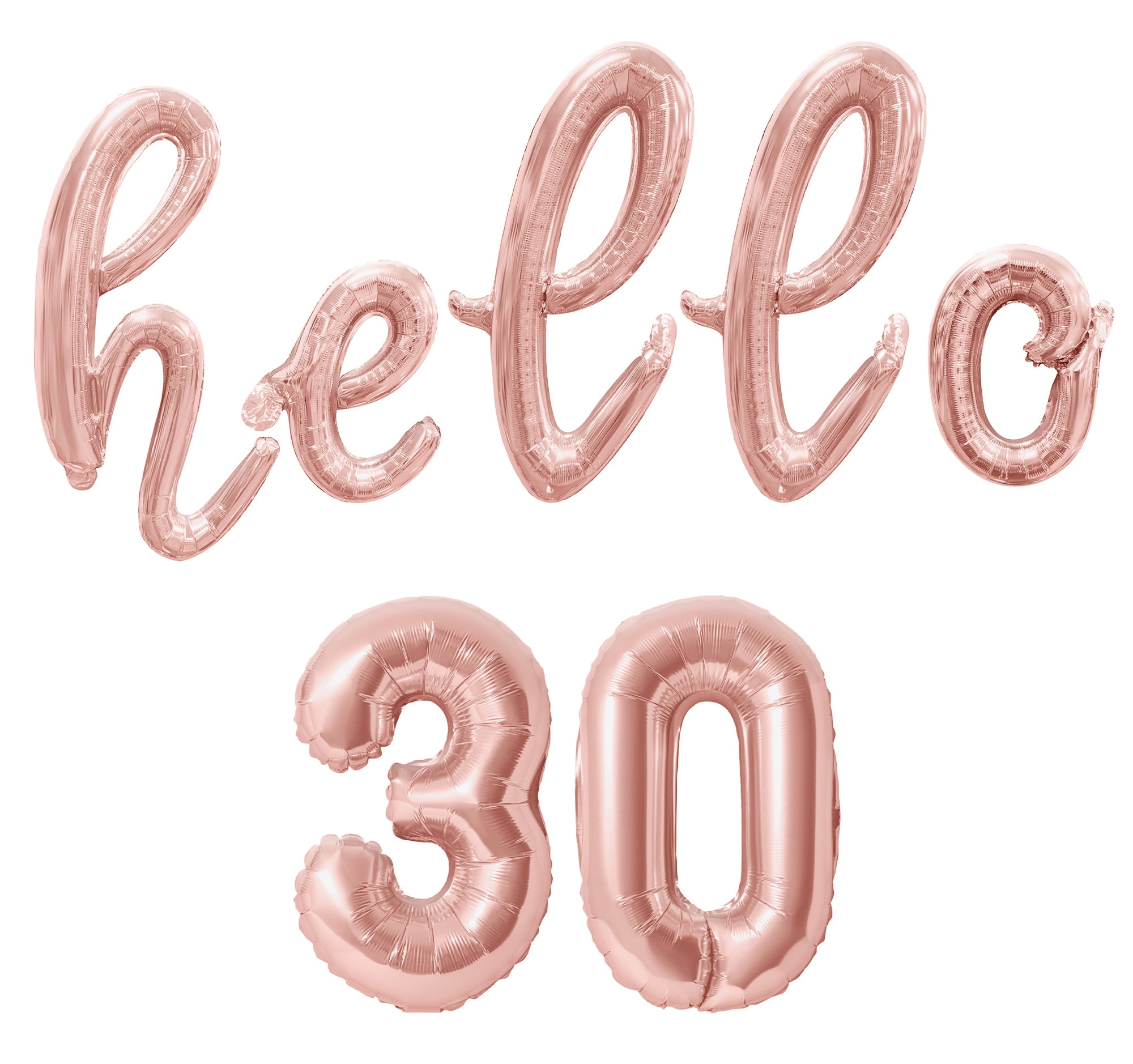 Cursive Script Letter Balloons - HELLO 30 16