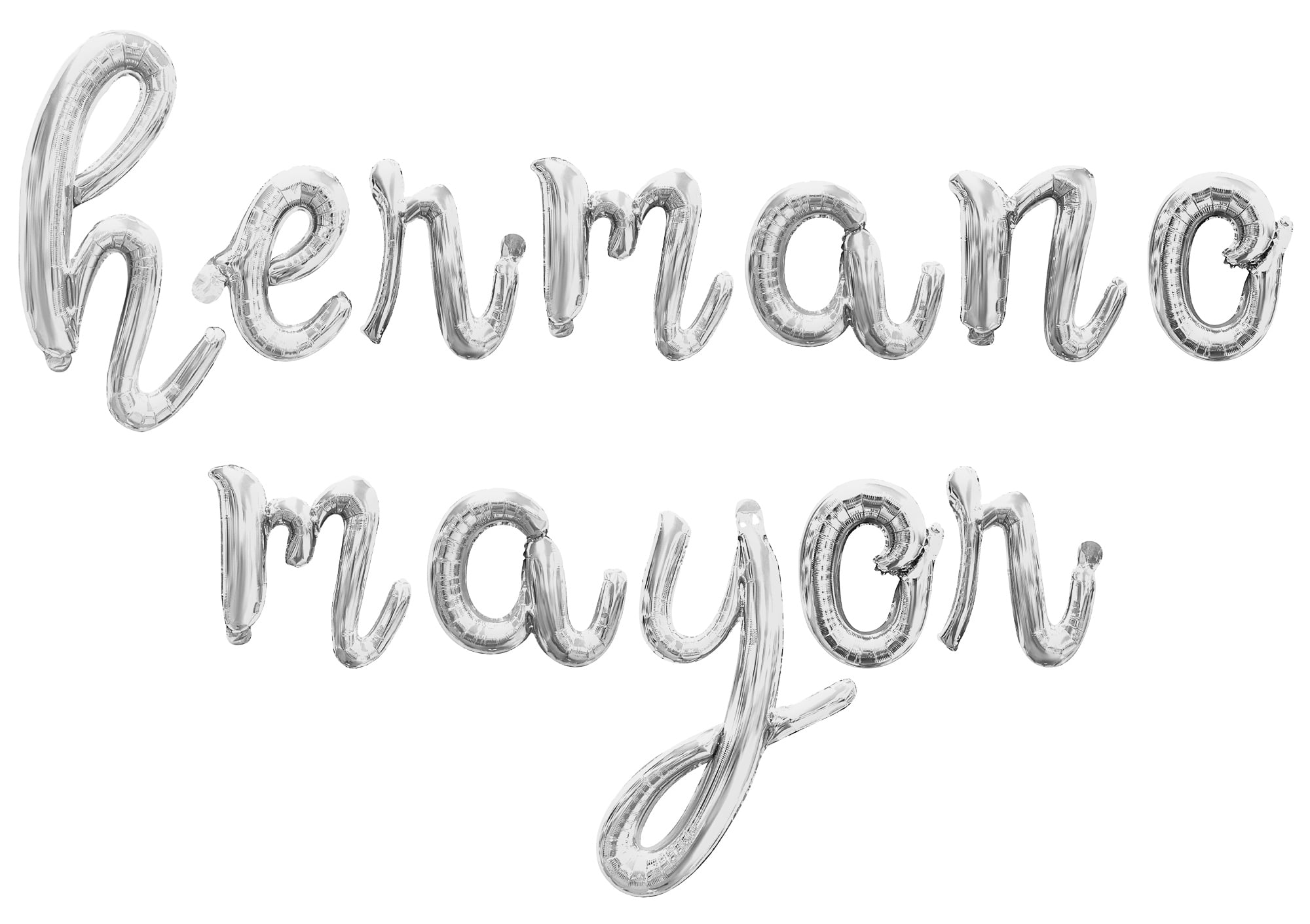 Cursive Script Letter Balloons - HERMANO MAYOR 16