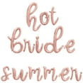 thumbnail image 1 of Cursive Script Letter Balloons - HOT BRIDE SUMMER 16" Inch Alphabet Letters Foil Mylar Balloon Engagement Party, Bridal Shower or Wedding Party Banner (Rose Gold), 1 of 5