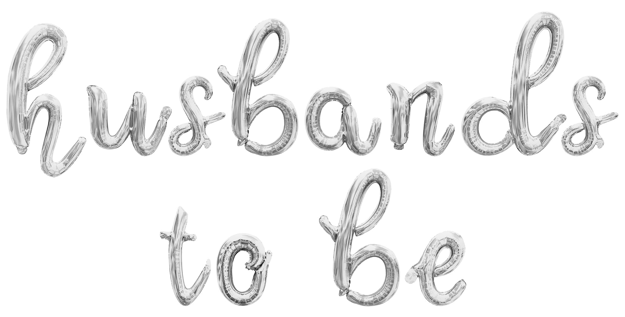 Cursive Script Letter Balloons - HUSBANDS TO BE 16
