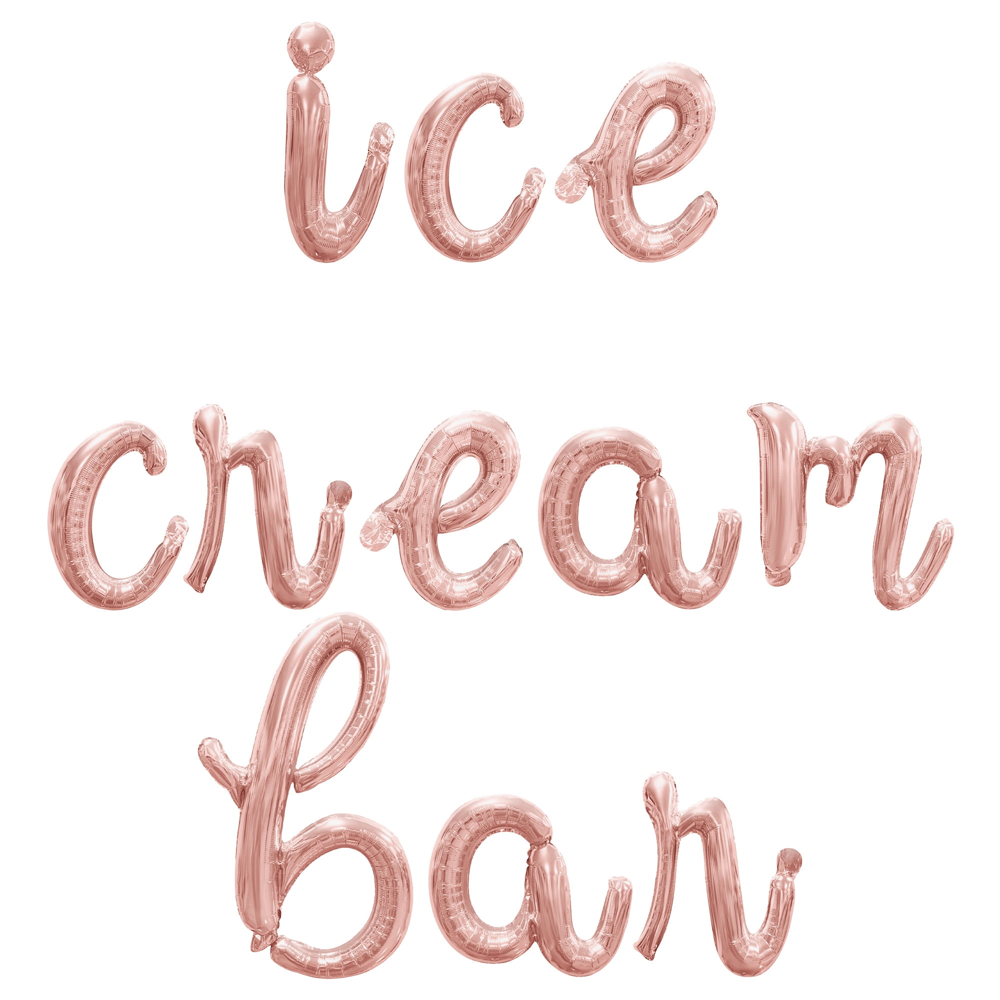 Cursive Script Letter Balloons - ICE CREAM BAR 16