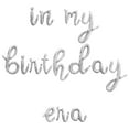 thumbnail image 1 of Cursive Script Letter Balloons - IN MY BIRTHDAY ERA 16" Inch Alphabet Letters Foil Mylar Balloon Birthday Party Banner (Silver), 1 of 5