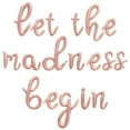 thumbnail image 1 of Cursive Script Letter Balloons - LET THE MADNESS BEGIN 16" Inch Alphabet Letters Foil Mylar Balloon Baby Shower Party Banner (Rose Gold), 1 of 5