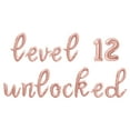 thumbnail image 1 of Cursive Script Letter Balloons - LEVEL 12 UNLOCKED 16" Inch Alphabet Letters Foil Mylar Balloon 12th Birthday Party Banner (Rose Gold), 1 of 5