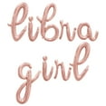 thumbnail image 1 of Cursive Script Letter Balloons - LIBRA GIRL 16" Inch Alphabet Letters Foil Mylar Balloon Libra Birthday Party Banner (Rose Gold), 1 of 5