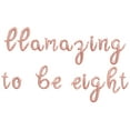 thumbnail image 1 of Cursive Script Letter Balloons - LLAMAZING TO BE EIGHT 16" Inch Alphabet Letters Foil Mylar Balloon 8th Birthday Party Banner (Rose Gold), 1 of 5