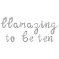 thumbnail image 1 of Cursive Script Letter Balloons - LLAMAZING TO BE TEN 16" Inch Alphabet Letters Foil Mylar Balloon 10th Birthday Party Banner (Silver), 1 of 5