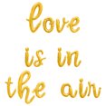 thumbnail image 1 of Cursive Script Letter Balloons - LOVE IS IN THE AIR 16" Inch Alphabet Letters Foil Mylar Balloon Valentines Day Party Banner (Gold), 1 of 5