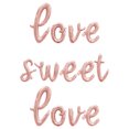 thumbnail image 1 of Cursive Script Letter Balloons - LOVE SWEET LOVE 16" Inch Alphabet Letters Foil Mylar Balloon Valentines Day Party Banner (Rose Gold), 1 of 5