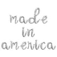 thumbnail image 1 of Cursive Script Letter Balloons - MADE IN AMERICA 16" Inch Alphabet Letters Foil Mylar Balloon July 4th Party Banner (Silver), 1 of 5