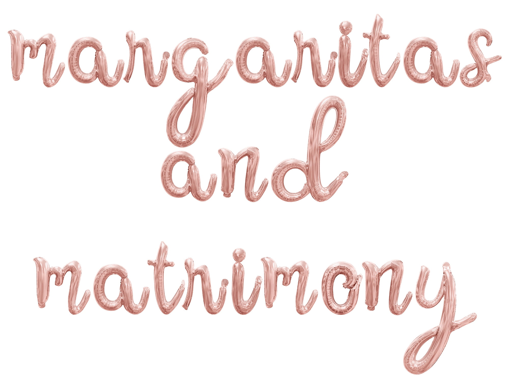 Cursive Script Letter Balloons - MARGARITAS AND MATRIMONY 16