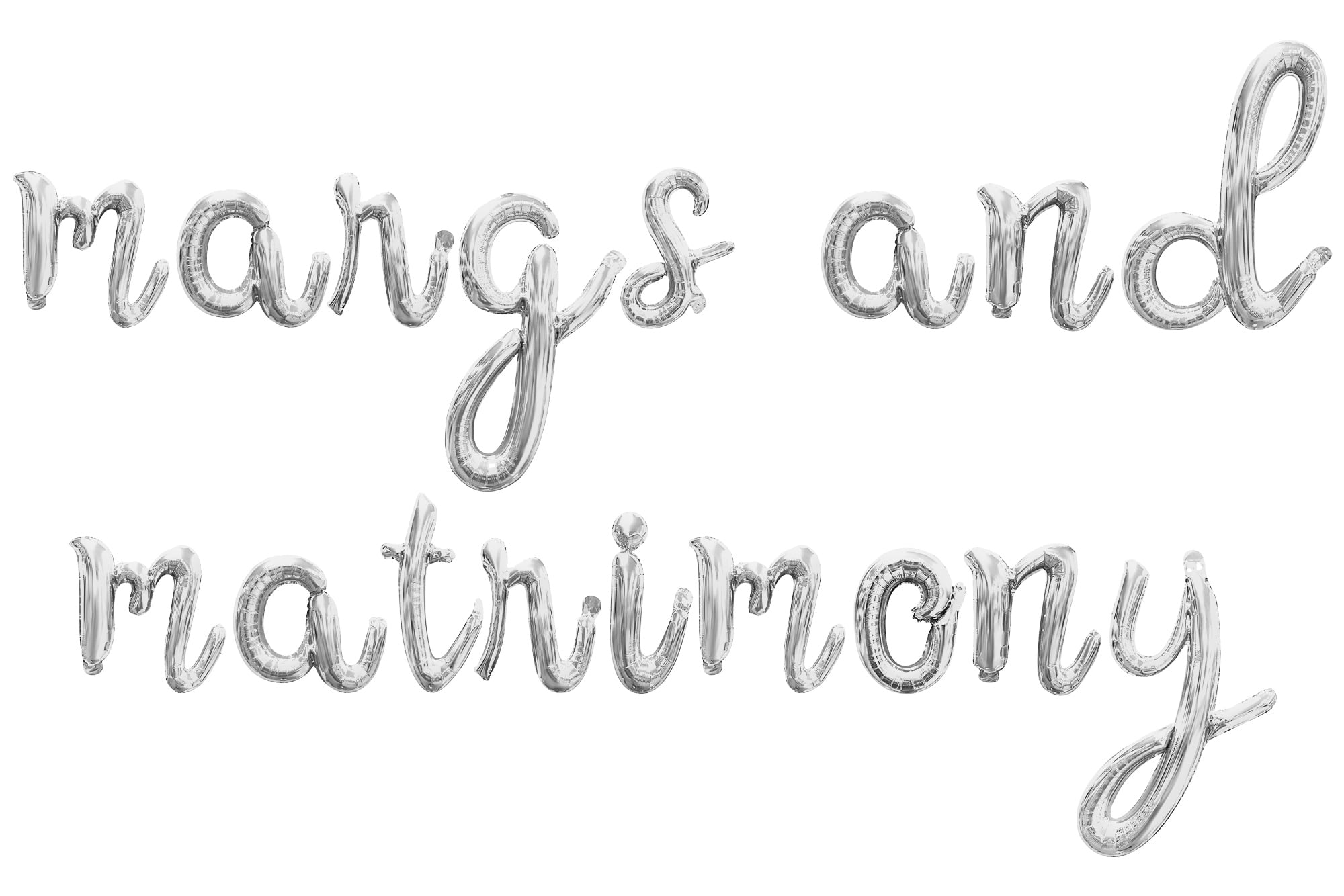 Cursive Script Letter Balloons - MARGS AND MATRIMONY 16