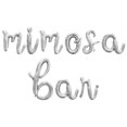 thumbnail image 1 of Cursive Script Letter Balloons - MIMOSA BAR 16" Inch Alphabet Letters Foil Mylar Balloon Baby Shower Party Banner (Silver), 1 of 5