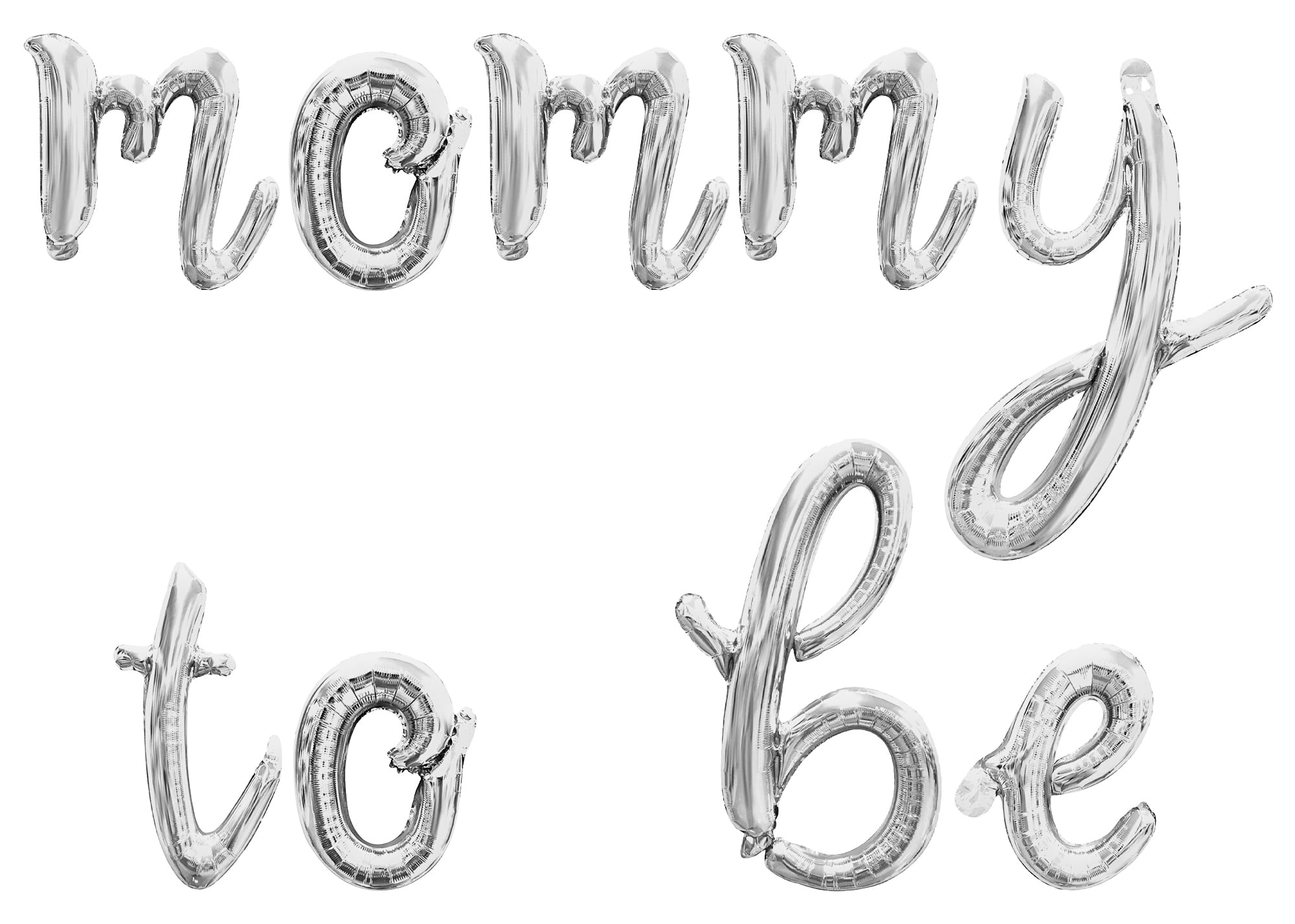 Cursive Script Letter Balloons - MOMMY TO BE 16