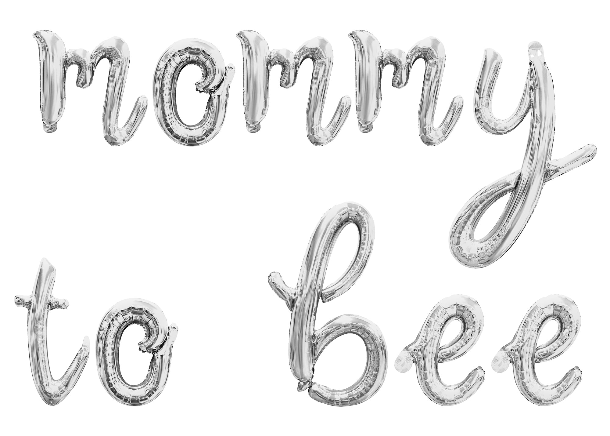 Cursive Script Letter Balloons - MOMMY TO BEE 16