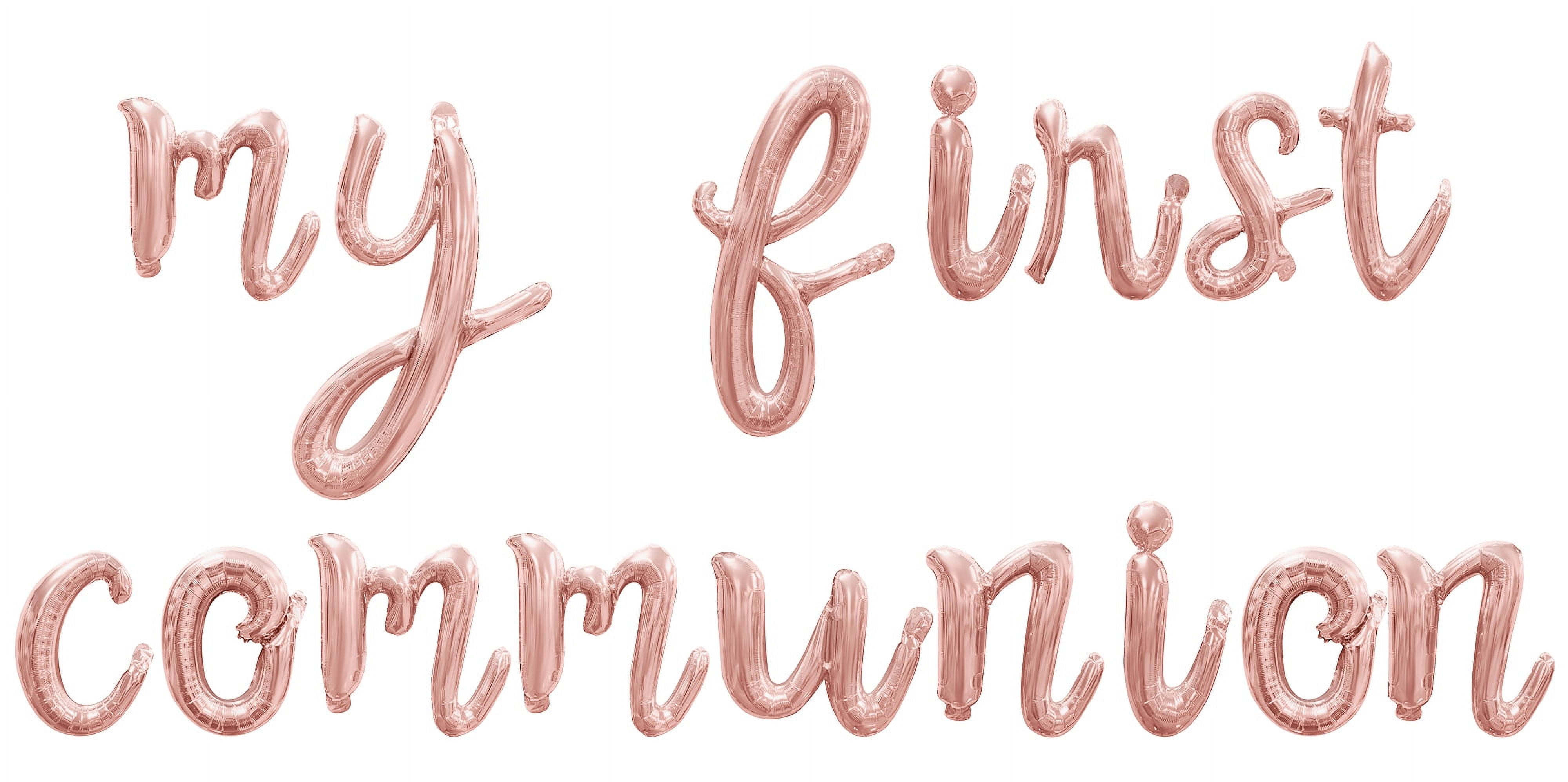 Cursive Script Letter Balloons - MY FIRST COMMUNION 16